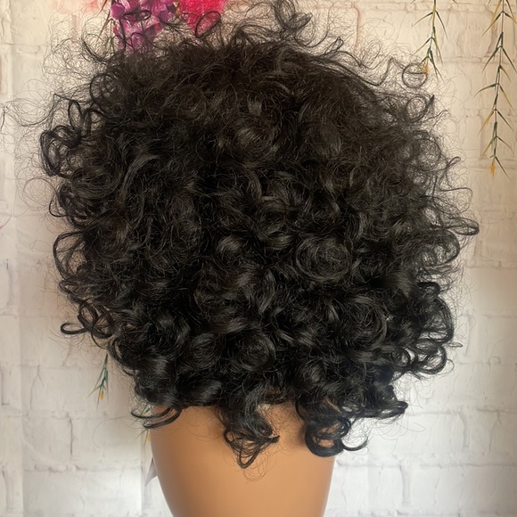 ✨ BLACK SOFT AFRO CURLY  CURLS FULL CAP WIG *NEW* - Picture 6 of 12